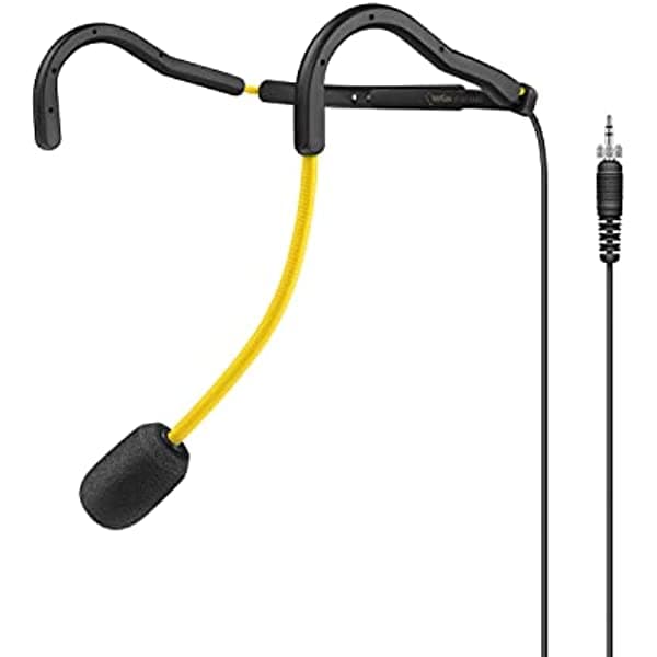 Sennheiser HT 747 Supercardioid Fitness - Micrófono con banda para el cuello, color amarillo HT 747 Yellow