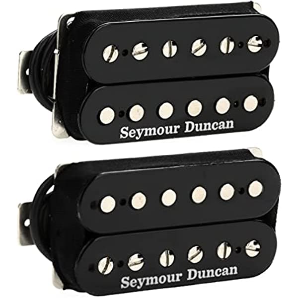 Seymour Duncan Humbucker - Juego de 2 pastillas de alto voltaje, color negro ESD HV-S-B