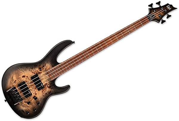 ESP LTD D-4 - Bajo eléctrico, color negro natural LD4BPBLKNBS