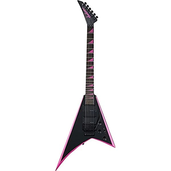 Jackson X Series Rhoads RRX24 - Guitarra eléctrica, color negro con biseles rosa neón 2913636519