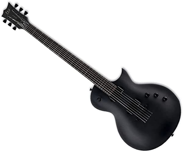 ESP LTD EC-1000 Guitarra eléctrica barítono zurdo, color carbón metálico satinado