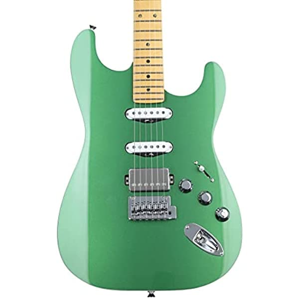 Fender Guitarra eléctrica de cuerpo sólido de 6 cuerdas, derecha, verde velocidad (252102376)