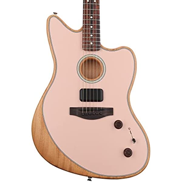 Fender Guitarra electroacústica de 6 cuerdas, para diestros, rosa concha (972233156)