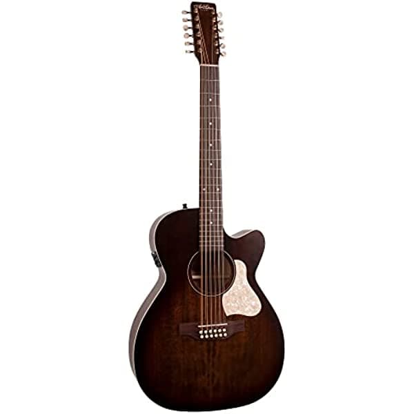 Art & Lutherie Guitarra acústica de 12 cuerdas, para diestros, Bourbon Burst, completa (051724)