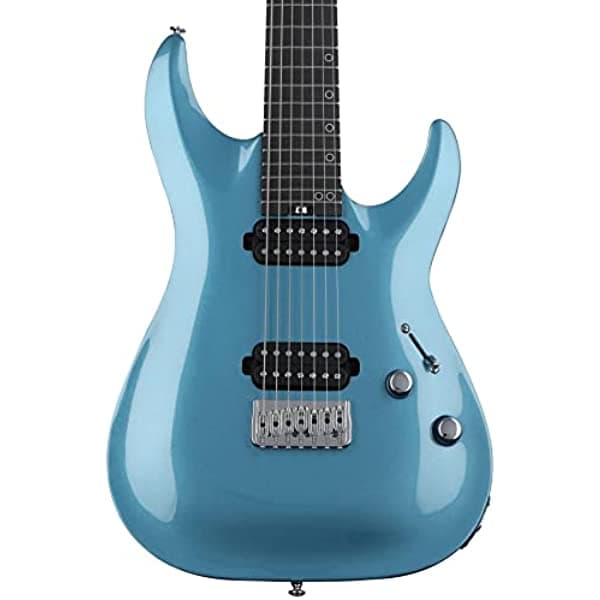 Schecter Aaron Marshall AM-7 Guitarra eléctrica de 7 cuerdas, pizarra cobalto