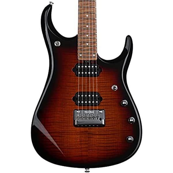 Ernie Ball Music Man Guitarra eléctrica JP15 - Llama de ojo de tigre