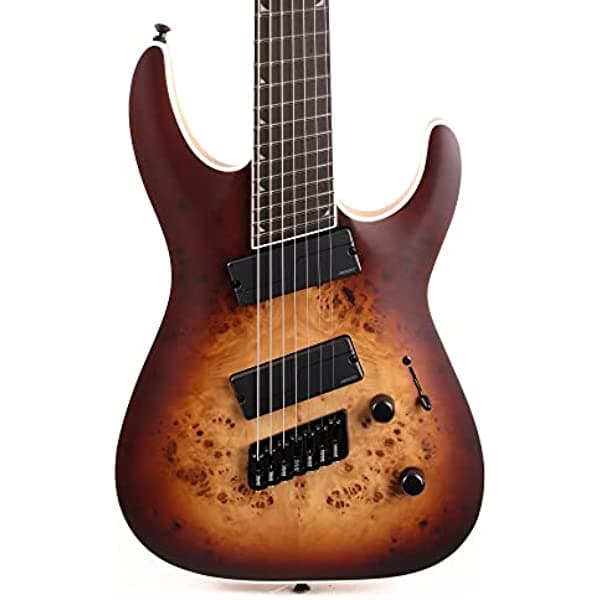 Jackson Concept Series SLAT MS7 - Guitarra eléctrica de 2 tonos Bourbon Burst JCPSLAT7HTMSSBB