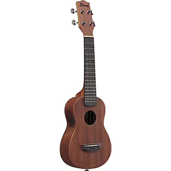 Ibanez, Ukelele de 4 cuerdas, poro abierto natural, soprano (UKS100OPN)