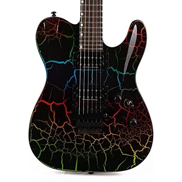 ESP LTD Eclipse 87 Guitarra eléctrica con acabado de arco iris LECLIPSE87RBCRK