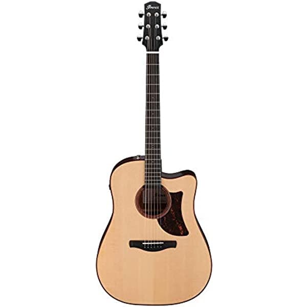 Ibanez AAD300CE Guitarra acústica avanzada de 6 cuerdas (natural de bajo brillo)