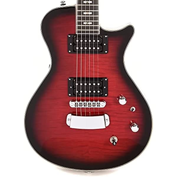 Hagstrom Ultra sueco - Guitarra eléctrica, color borgoña Burst AMSULSWEBGB