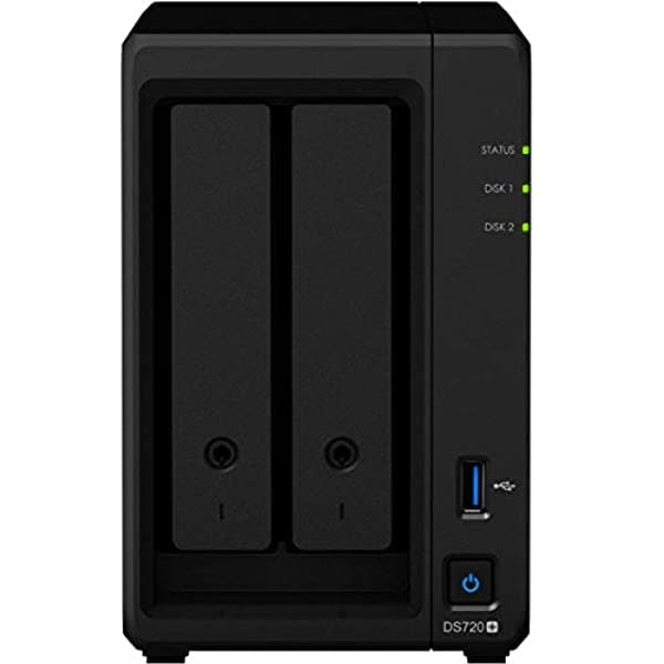 Synology DiskStation DS720+ Servidor NAS para empresas con CPU Celeron, memoria de 6 GB, almacenamiento SSD de 4 TB, sistema operativo DSM ASIHLAMZ310