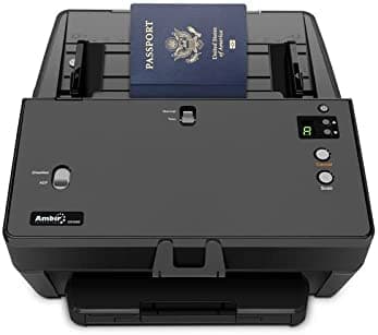 Ambir nScan 1060 - Escáner de documentos, tarjetas y pasaporte de alta velocidad, 60 ppm DS1060-AS
