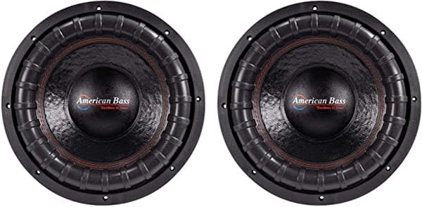 (2) American Bass XFL-1222 2000w 12 pulgadas subwoofers de competición para auto con bobinas de voz de 3 pulgadas (2) XFL 1222