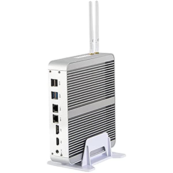 HUNSN Mini PC sin ventilador 4K, computadora de escritorio, HTPC, Intel Core I5 7260U 7267U 7360U, Windows 11 o Linux Ubuntu, BM17, 2 LAN, DP, HDMI, óptico, 8G RAM, SSD 512G BM17-I5 7260U-8G512G-V1