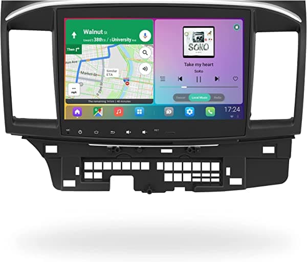 Dasaita Estéreo para auto de 10.2 pulgadas para Mitsubishi Lancer 2008 2009 2010 2011 2012-2017 Apple CarPlay Android Auto Bluetooth central multimedia radio navegación GPS 4G+64G HA2102-MAX10-CP-HD