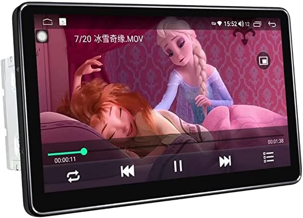 JOYING Android 10.0 - Estéreo para auto de 10.5 pulgadas, universal, doble DIN 1280 x 720 IPS, pantalla táctil de 4 GB RAM+64 GB ROM 8 núcleos, central multimedia GPS Sat Nav compatible con Bluetooth/5G WiFi/USB/SD/FM Radio/Android Auto/Subwoofer JOYING0001