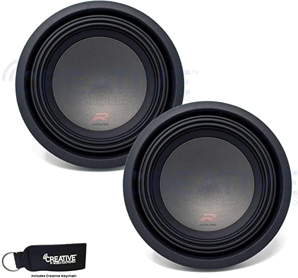 Dos Alpine r-w10d4 R-Series 10-pulgadas Dual 4 ohmios Subwoofers Bundle R-W10D4+R-W10D4
