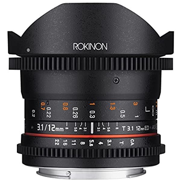 Rokinon Cine DS 12mm T3.1 lente ojo de pez ultra ancho - compatible con full frame DS12M-NEX