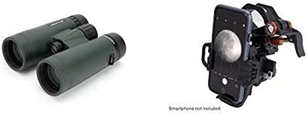 Celestron 71404 TrailSeeker - Binoculares 8x42 con adaptador universal, color verde
