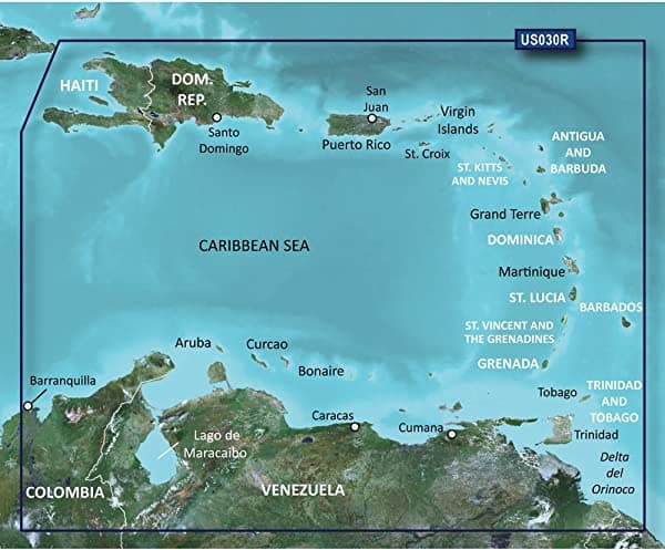 Garmin vus030r caribe sureste tarjeta sd más de $150 010-C0731-00