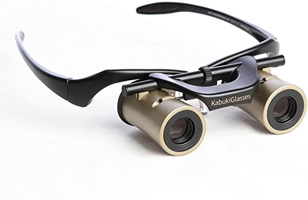 KabukiGlasses KG-L413BLK Binoculares para Teatro/Ópera, Negros, 4x13mm, alta calidad y visión nítida