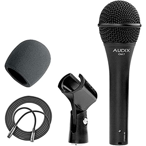 Audix ASWS58B - Micrófono dinámico hipercardioide de mano con protector de espuma para micrófono de mano y cable XLR para micrófono XLR-M a XLR-F