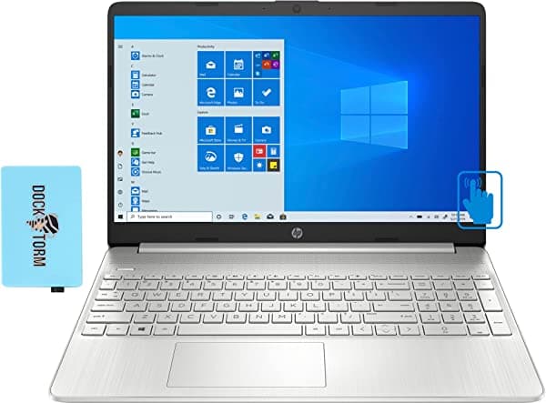 Portátil HP de 15,6" Full HD + pantalla táctil (AMD Ryzen 7 4700U 8-Core, 32GB RAM, 512GB PCIe SSD, AMD Radeon (1920x1080), WiFi, Bluetooth, Webcam, 2xUSB 3.1, Win 10 Pro) con Hub