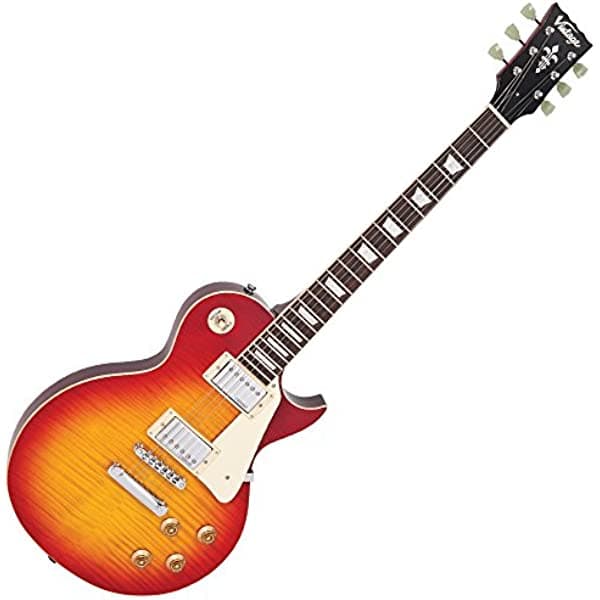 Guitarra eléctrica V100 Vintage Guitars - Cherry Sunburst V100CS