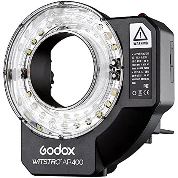 Godox Witstro AR400 - Anillo de batería de iones de litio de 400 W, flash Speedlite + luz de video LED LYSB01JZ9G0NM-ELECTRNCS