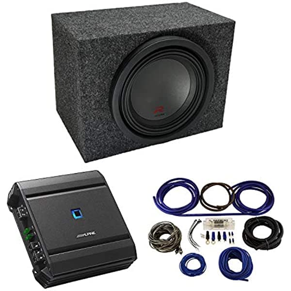 American Sound Connection Alpine Type R - Paquete compatible con universal para coche R-W10D4 (10.0 in, 10.0 in) ALPINE-PACK357A-AMP