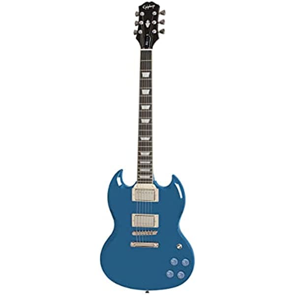Epiphone SG Muse - Guitarra eléctrica (Radio Blue Metallic) EGMURBNH