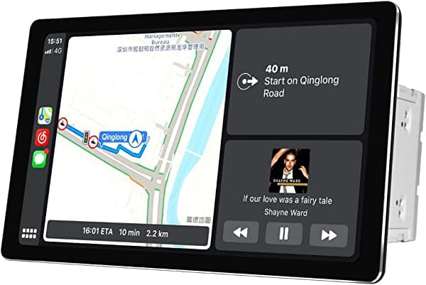 JOYING Estéreo para auto 10.1" Android doble DIN 4 GB+64 GB 8 núcleos Android 10, radio 1920 x 1200 pantalla, compatible con CarPlay, Android Auto/Carlink/Bluetooth 5.1/EQ de 32 bandas, con SPDIF/WiFi 5 GHz