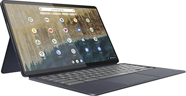 Lenovo - Chromebook Duet 5 - Tablet con pantalla táctil OLED de 13.3 pulgadas - 8 GB de memoria - SSD de 128 GB - con teclado - Azul Abismo 82QS001HUS