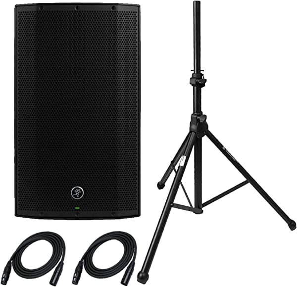 Mackie Thump12A - Parlante potenciado de 12 pulgadas con soporte de parlante Knox y 2 cables XLR THUMP12A_K2