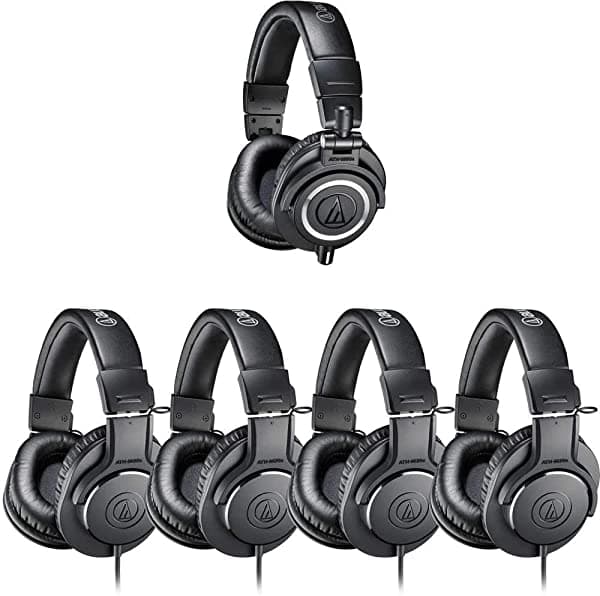 Audio Technica ATH-PACK5 Studio - Paquete de auriculares ATH-M50x y 4 pares de auriculares ATH-M20x