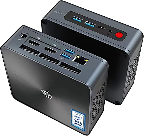 Beelink SEi11 Mini PC, procesador Intel i5-11320H de 11ª generación (hasta 4.5 GHz), mini computadora con 16 GB DDR4 RAM/500 GB SSD, compatible con 4K FPS/Dual HDMI/2 USB 3.0/WiFi 6/BT5.2/Compatible con encendido automático SEI10 1035G1