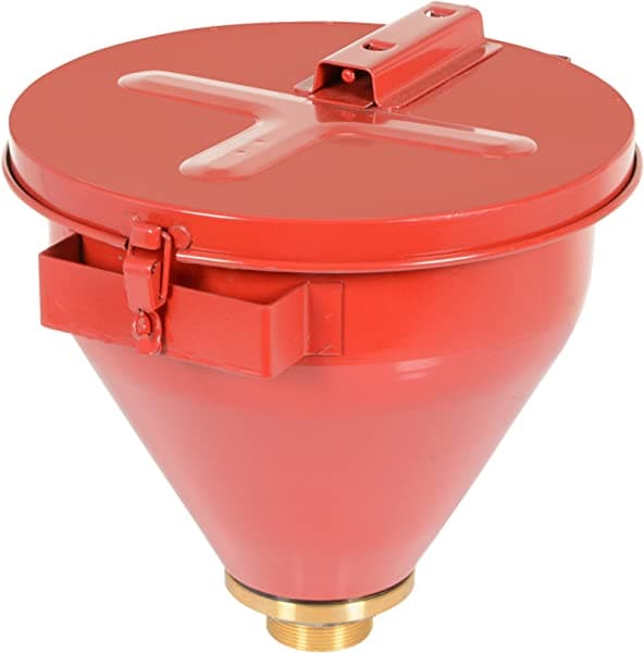 vestil DF-S longitud de tambor de acero de embudo con Self Tapa de cierre, 18 - 1/8", 12 - 15/16" ancho
