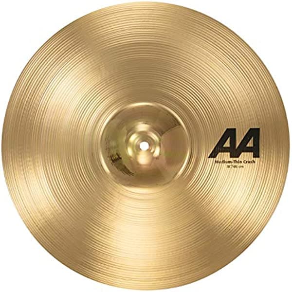 Sabian 18 inch AA medium-thin Crash Cymbal brillante acabado 21807B
