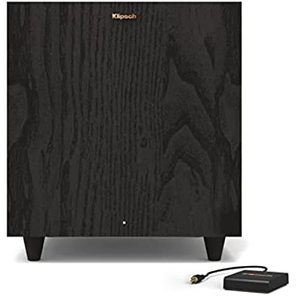 Klipsch R-80SWi Subwoofer inalámbrico de 8 pulgadas y 150 W con controlador de alto rendimiento para graves profundos