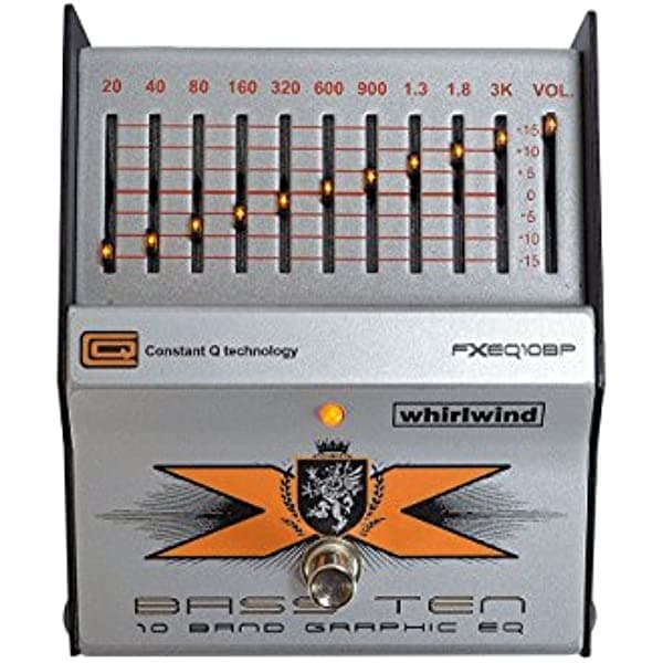 Whirlwind fxeq10bp Bass Diez Equalizer Pedal de Efectos Bass Ten Equalizer