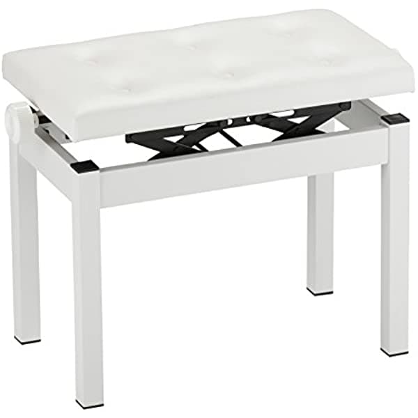 Korg PC-770-WH - Banco de piano de elevación y caída, color blanco