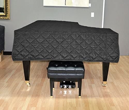 SheetMusicNorthwest Kawai GM10 Piano Tapa 5 "0" - Quilted Nylon Negro Con Side Splits