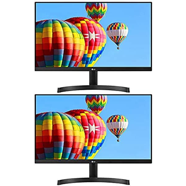 LG 24ML600M-B 24 pulgadas FHD IPS LED 1920x1080 AMD FreeSync Monitor con doble HDMI 2 Pack E2LG24ML600MB
