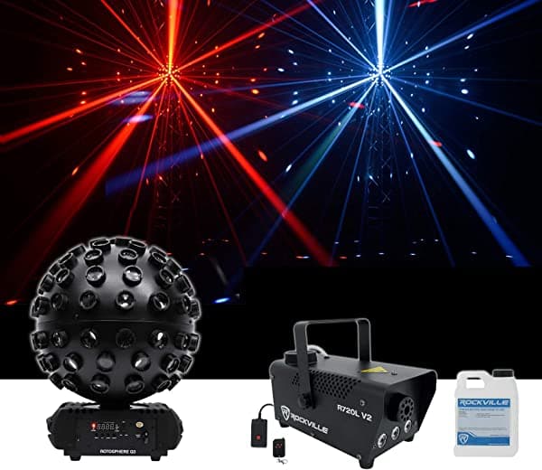 Chauvet Dj Rotosphere Q3 Bola De Espejos Dance Floor Led Efecto Luz + Niebla Máquina Rotosphere Q3+R720l