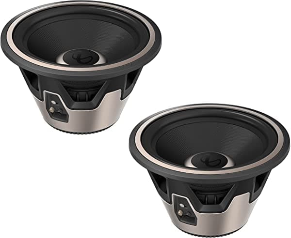 Infinity - Dos subwoofers Kappa de 12 pulgadas (11.811 in) 500 W RMS, de alto rendimiento, conmutable 2 o 4 OHM (2)INFKAPPA1200WBLK
