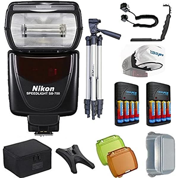 Pixibytes Nikon SB-700 AF Speedlight Flash para cámaras réflex digitales Nikon + paquete de accesorios de flash Pixi-Pro NKSB700PRO