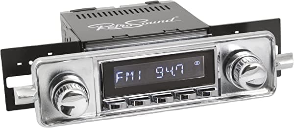 Retro Manufacturing RetroSound HC-304-06-76 Hermosa radio de ajuste directo para vehículos clásicos (parte frontal, botones y placa frontal)