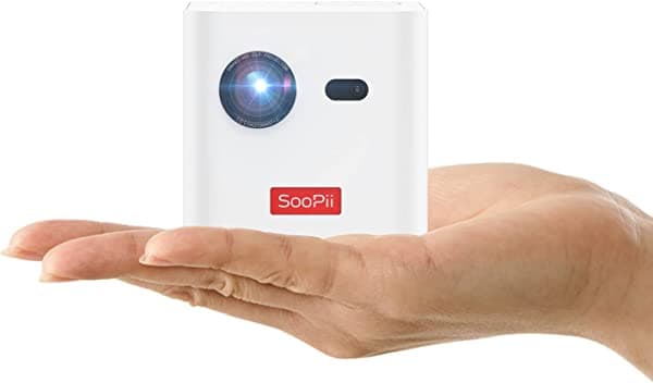 SooPii Mini proyector DLP, proyector portátil WiFi 5G con función 3D, proyector inteligente HD 1080P, Android 9.0, Bluetooth, control remoto, compatible con TV Stick/HDMI/USB/U Disk/iOS/Android Cube
