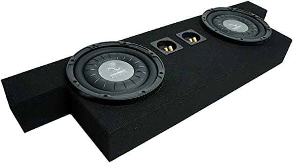 Harmony Audio F104 - Caja para dos subwoofers de 10" compatible con Chevy Colorado Crew Cab Truck 2004-2012 HA-SUB-PACKAGE135